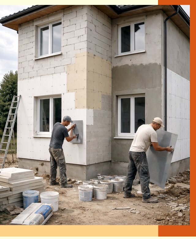 Утепление дома из газобетона в Сатке от 4344 руб./м² — заказать у ТепломастерСтк