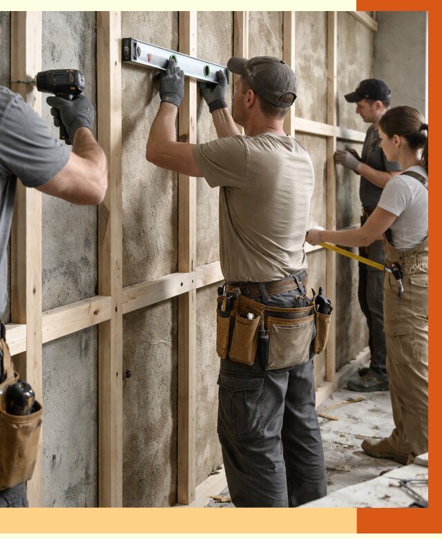 Монтаж обрешетки под утепление в Сатке от 1190 руб/м² | Заказать у ТепломастерСтк